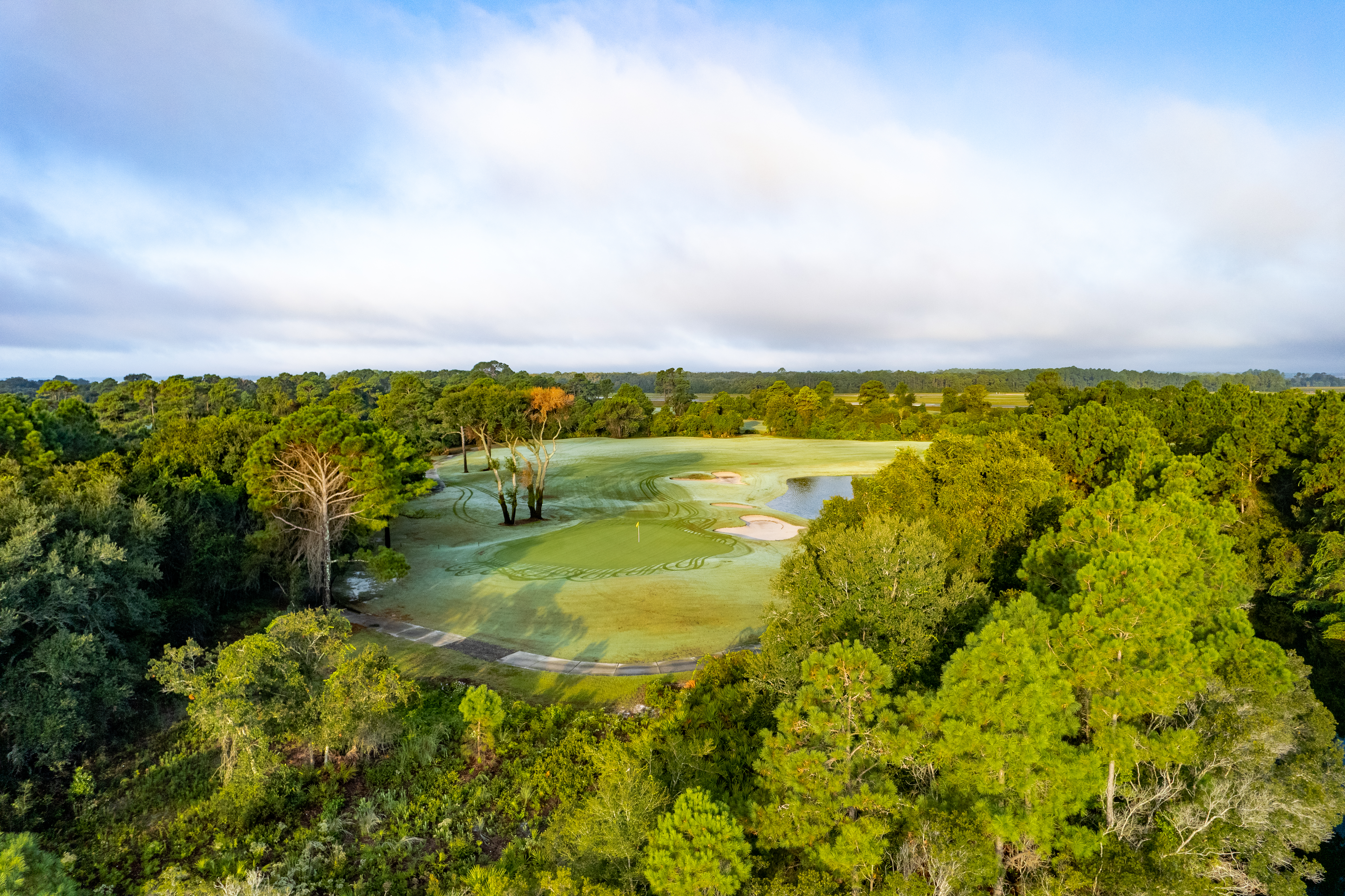 Golf course bird's eye view